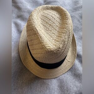 Stylish Tan Fedora Hat with Black Band